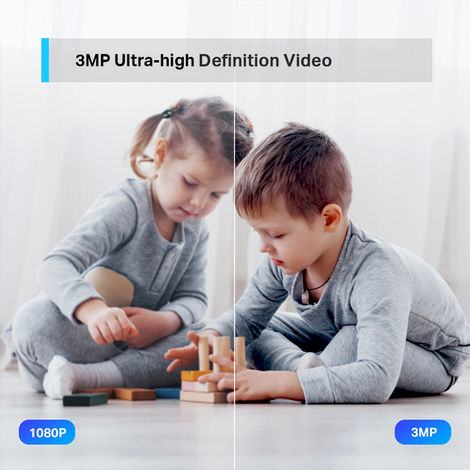 TP-Link Tapo C210 360° 3MP Video Pan/Tilt Smart Wi-Fi Security Camera, Alexa Enabled, 2-Way Audio