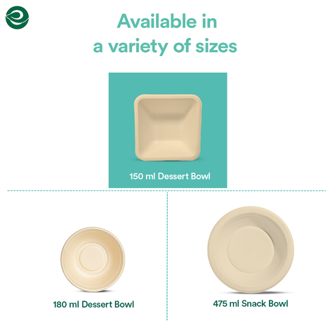 Eco Soul 150 ml Square | 25 Count | Disposable Bowl