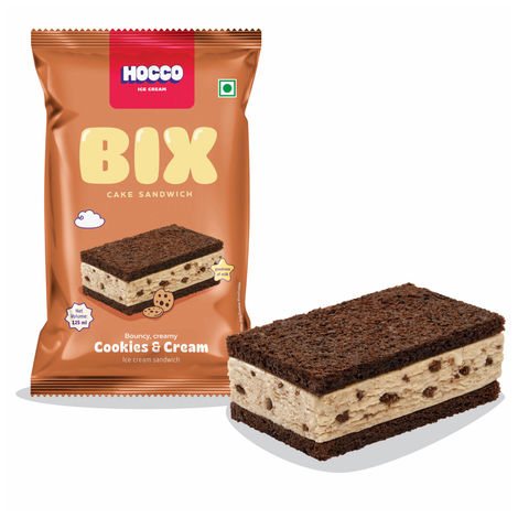 Hocco Bix Cake Cookies & Cream Ice Cream Sandwich