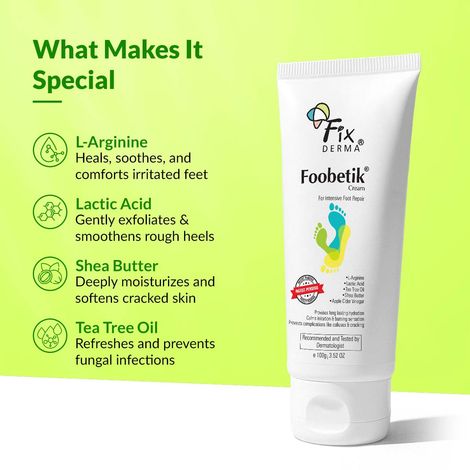 Fixderma Foobetik Foot Cream for Cracked Heel Repair & Moisturizing Relief
