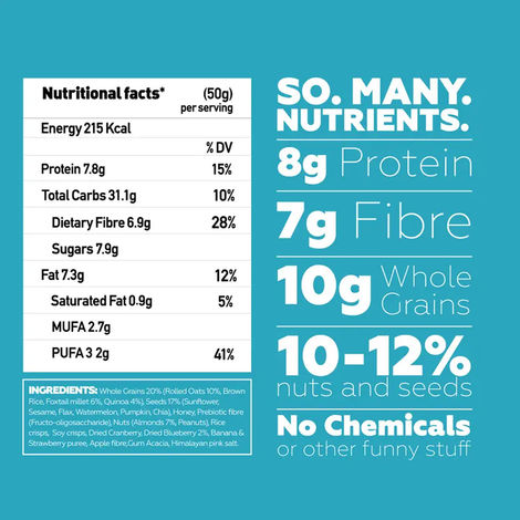 Yoga Bar 6g Breakfast Protein Bar Blueberry Pie, Berries, Millets and Seeds, High Fibre Granola Bar