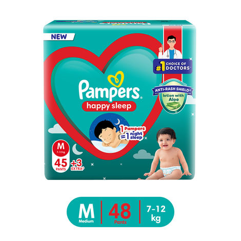 Pampers Happy Sleep Pant Style Baby Diapers | M | 7-12 Kg Diapers