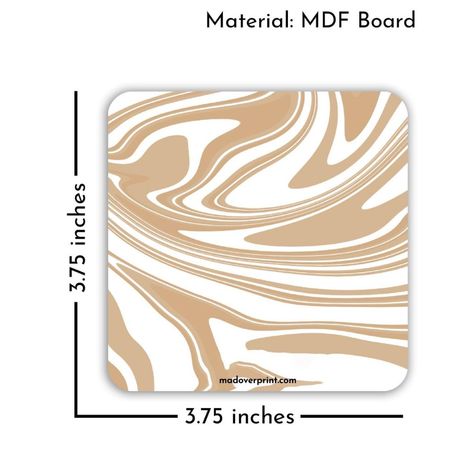 Mad Over Print Marble Coaster (Set Of 6)