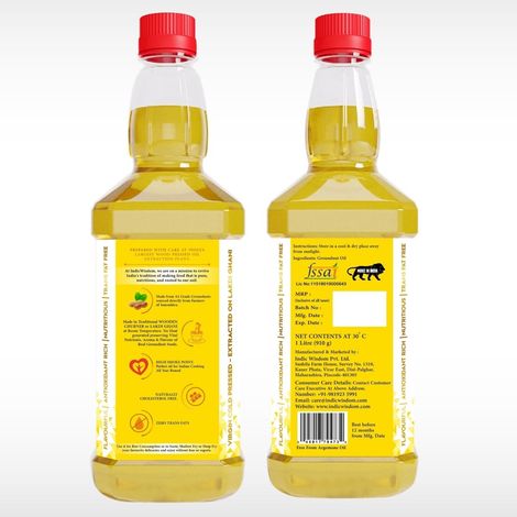 Indic Wisdom Groundnut (Peanut) Wood Cold Pressed Oil | Extracted on Wooden Churner