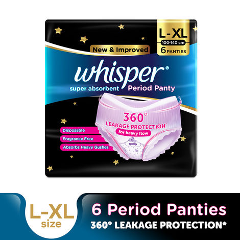 Whisper Super Absorbent Period Panties | L-XL