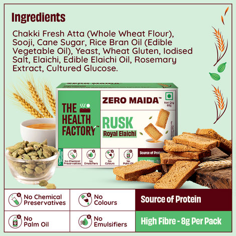 The Health Factory Zero Maida Rusk - Royal Elaichi