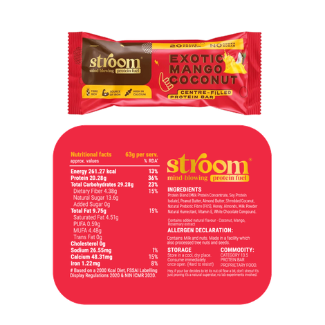 Stroom Exotic Mango Coconut Protein Bars