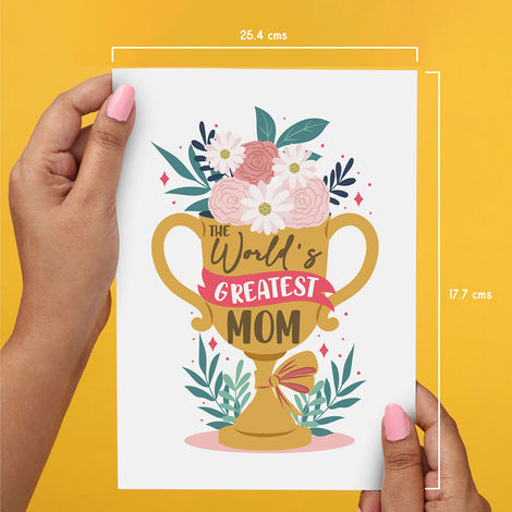 Happy Mail World's Greatest Mom Trophy Card