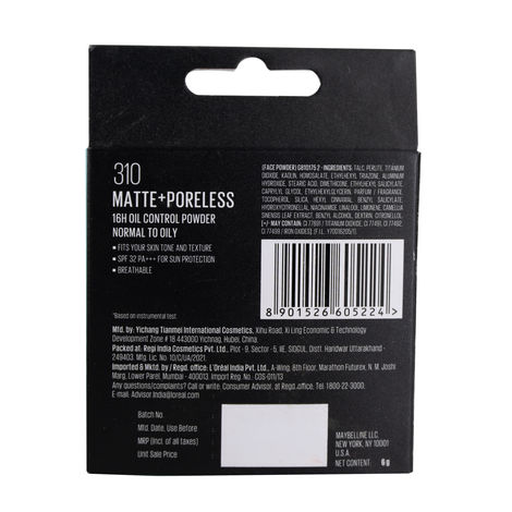 Maybelline New York Fit Me Matte + Poreless Compact Powder With Spf 32 | 310 Sun Beige