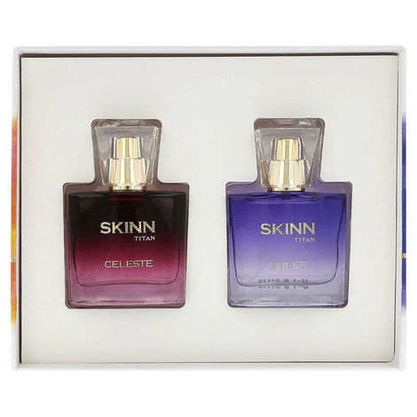 Skinn By Titan Women Celeste & Sheer Miniature Edp Gift Set