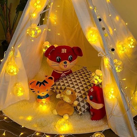 Desidiya Wishing Ball Curtain String Lights - Perfect For Christmas, Diwali, Home Decor