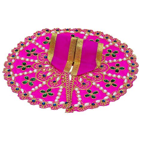 Pink Decorative Ladoo Gopal Dress for Idol (Size 4) | Krishna Costume | Krishna Janmastami Special (Ecraftindia)