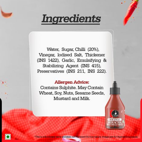 Ching's Secret Original Sriracha Hot Chilli Sauce (Red), Dip, Spread, Cook, Drizzle