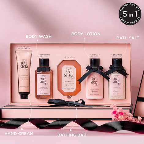 Kimirica Love Story Experience Set | Luxury Bath & Body Selfcare Gift Set for Women