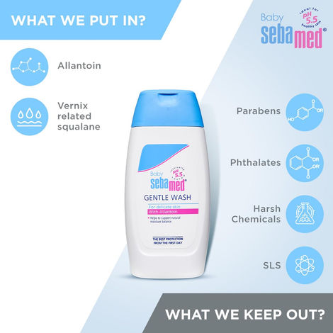 Baby Sebamed Gentle Wash | pH 5.5 | Baby Body Wash | Soap Free | Tear Free