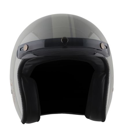 Axor Retro Jet Euro Globe Isi Ece And Dot Certified Open Face Helmet - Cool Grey Helmet - XL