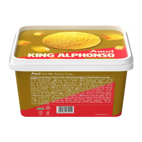Amul Gold King Alphonso Ice Cream Tub