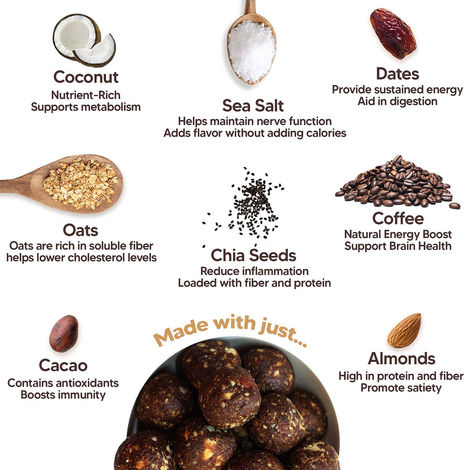 Eat Better Co - Coffee & Almond Laddoos - No Added Sugar - High Protein, 100% Natural