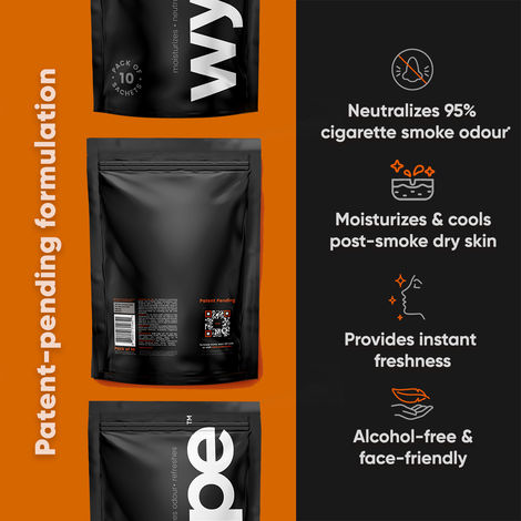 Wype - After - Smoke Odour Neutralizing and Refreshing Wet Tissue