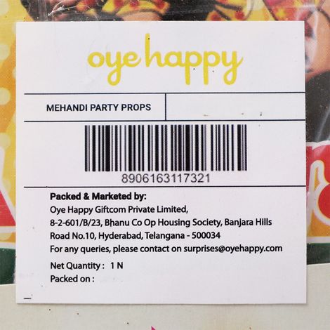 Oye Happy Mehandi Party Props