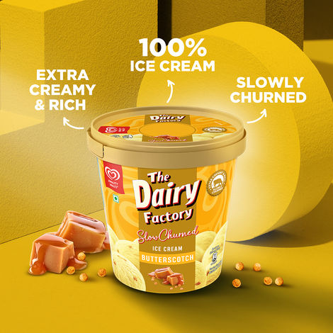 Kwality Walls The Dairy Factory Butterscotch Ice Cream Tub