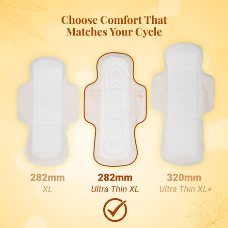 Niine Dry Comfort Ultra Thin XL Sanitary Pads | with Biodegradable Bags | 282 mm | 40 Pads 