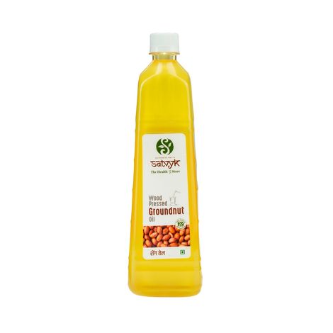 Satvyk Groundnut (Peanut) Wood Cold Pressed Oil | Healthy Cooking Oil
