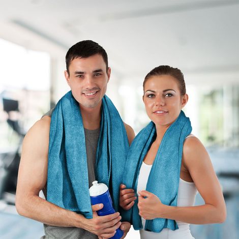 Sassoon Microfiber Gym-Sports Towel | Teal | 40 x 60 cm