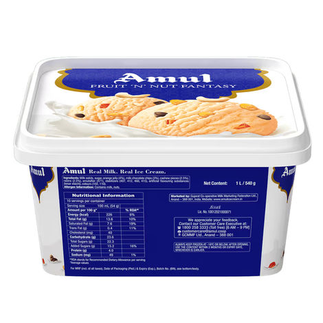 Amul Fruit N Nut Fantasy Ice Cream Tub