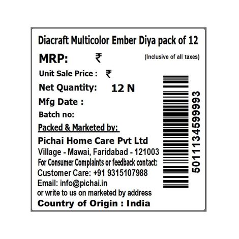 Multicolor Ember Diya | Pack Of 12 | Designer Clay Diya | DiaCraft