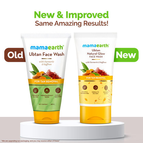 Mamaearth Ubtan Face Wash With Turmeric & Saffron For Tan Removal | Skin Brightening
