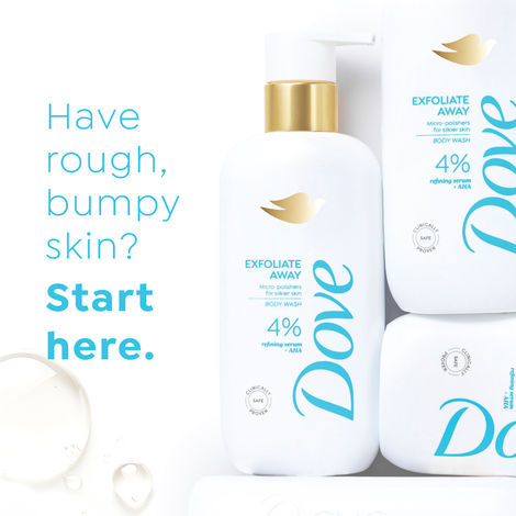 Dove 4% Refining Serum + AHA Exfoliate Away Serum Body Wash