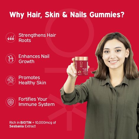 Nutriburst Biotin Gummies To Support Hair, Skin & Nail Growth
