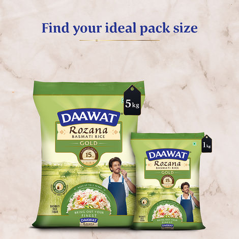Daawat Rozana Basmati Rice Gold | Medium Grain