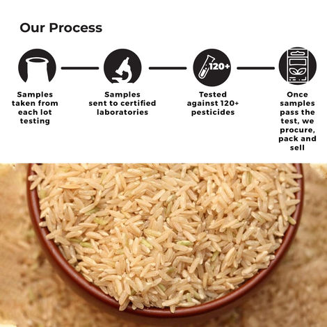 Safe Harvest Pesticide Free Sonamasuri Unpolished Brown Rice | Arsenic Free