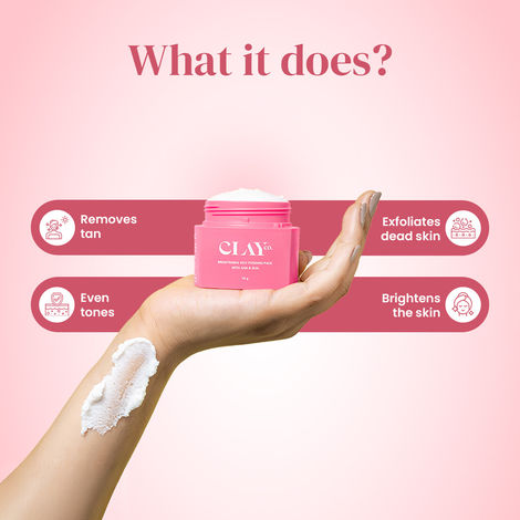 Clayco Detan/Brightening Rice Pack With AHA & BHA For Tan Removal | 50G