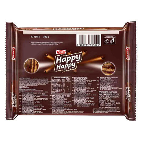 Parle Happy Happy Choco Chip Flavoured Biscuits | Artificial Flavour-free