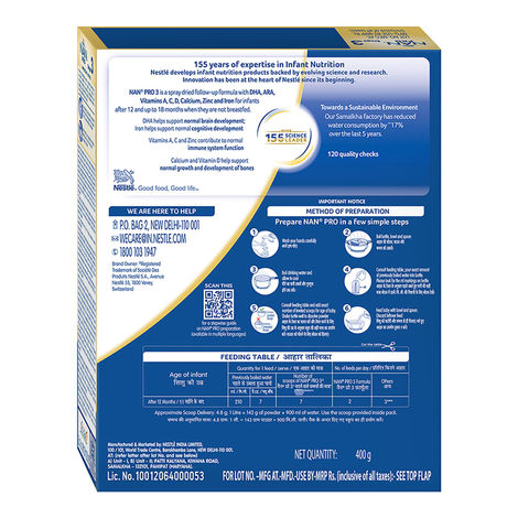 Nestle Nan Pro Stage 3 Follow-Up Formula | After 12 Months