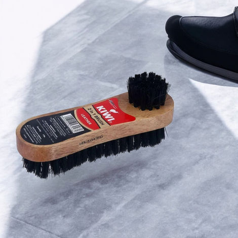 Kiwi 2-in-1 Shoe Brush For Leather Shoes
