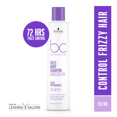 Schwarzkopf Professional Bonacure Frizz Away Shampoo With Babassu Oil,With Vegan Keratin