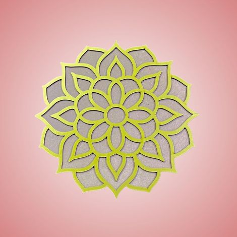 Rangoli Stencil Radiance Mdf | 4 X 4 Inch | DiaCraft
