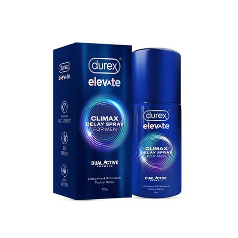 Durex Elevate Climax Delay Spray For Men, With Dual Active Formula