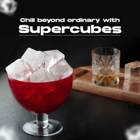 Burrf Super Cubes Ice Cubes (1kg) & Schweppes Indian Tonic Water (300ml) Combo