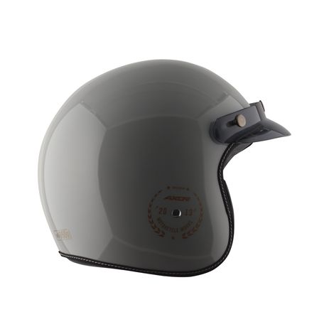Axor Retro Jet Euro Globe Isi Ece And Dot Certified Open Face Helmet - Cool Grey Helmet - XL