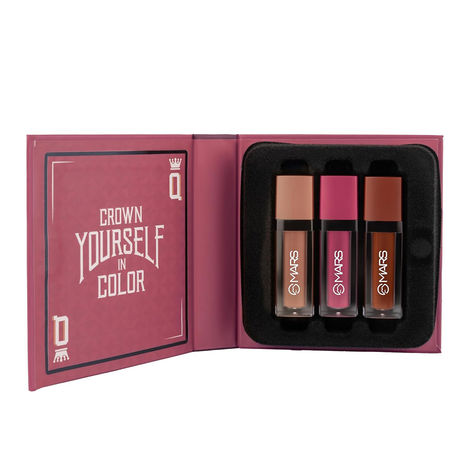 MARS Cosmetics Queen of Mattes Liquid Lipsticks Box Set of 3 - 13.5 Ml | All Rounder
