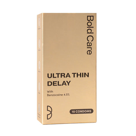 Bold Care Ultra Thin Delay Condoms with Benzocaine 4.5%