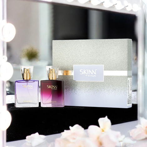 Skinn By Titan Women Celeste & Sheer Miniature Edp Gift Set