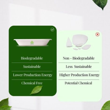 Naturepac Bagasse Plate 7 Inch Square | 25 Pcs