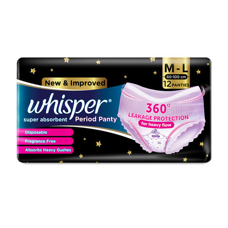 Whisper Super Absorbent Period Panties | M-L