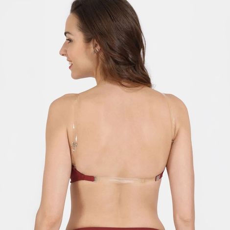 Zivame Women's Beautiful Basics Padded Non Wired 3/4Th Coverage Backless Bra | Red - 32C